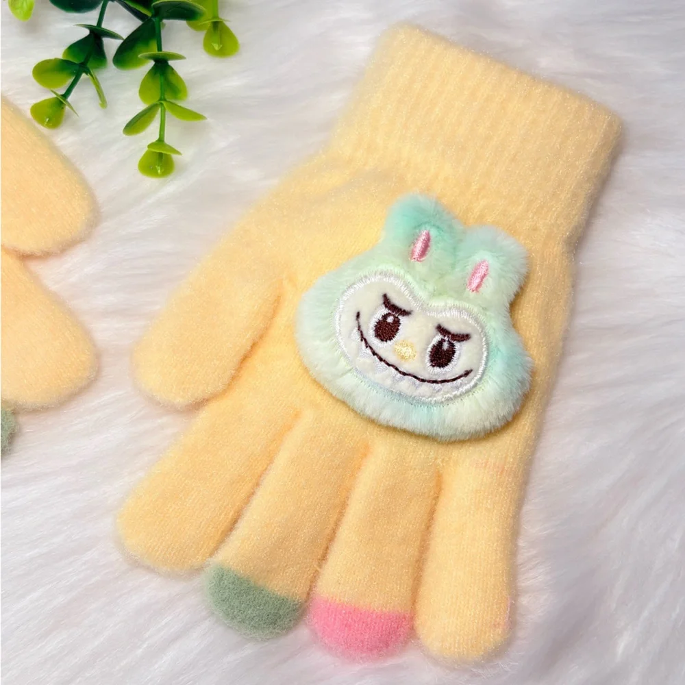 Cute‎ Monster Character Kids Fuzzy Gloves